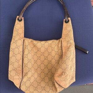 Gucci Tan Monogram Hobo Bag